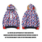 Bathing Ape Hoodie Autumn Men's and Women's Shark Hooded Sweater