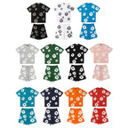 Denim Tears Outfit:T-shirt/Shorts (Separate Purchase Options) Puff Print Short Sleeve T-shirt Loose Couple Shorts Suit