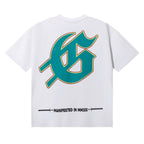 Godspeed T-shirts Speedboat Shark Print Cotton Crew Neck Short Sleeve Men and Women