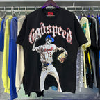 Godspeed T-shirts Skull Baseball Player No. 13 Cotton Crew Neck Short Sleeve Men and Women