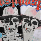 Godspeed T-shirts Great Western Skull Denim Cactus Print Cotton Casual Short Sleeve Men and Women