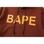 Bathing Ape Hoodie Autumn Hip Hop Men's Letter Embroidered Long Sleeve Hooded Terry Sweater