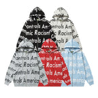 Denim Tears Hoodie Alphabet Cardigan Hooded Sweater