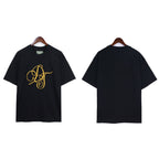 Denim Tears T-shirts Kapok Logo Badge Embroidered Short Sleeve T-shirt