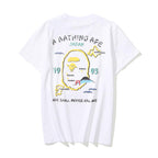 Bathing Ape T-Shirt Summer Golden Printing Plus Size Loose Short Sleeve T-shirt