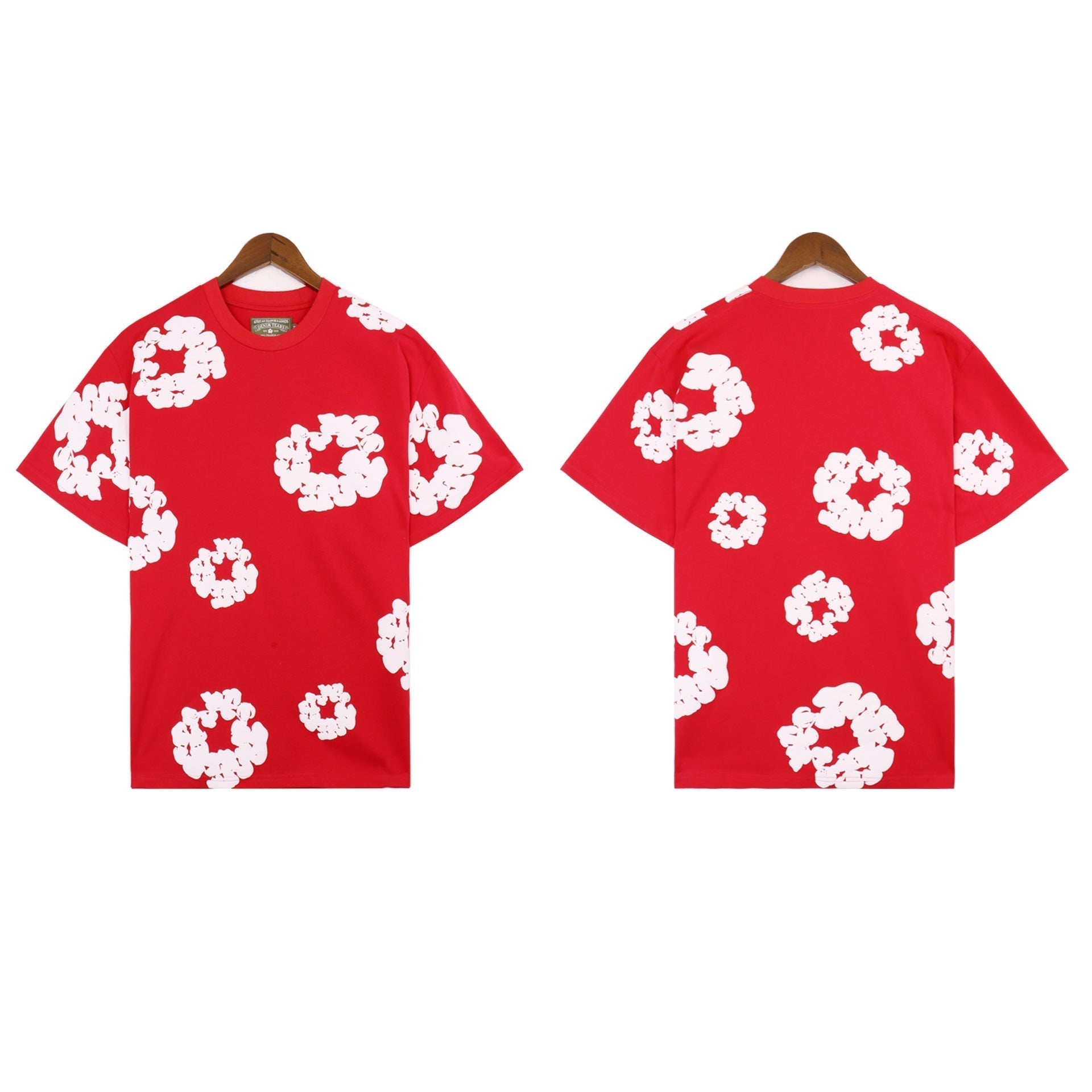 Denim Tears T-shirts Kapok Puff Print Short Sleeve T-shirt