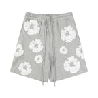 Denim Tears Outfit:T-shirt/Shorts (Separate Purchase Options) Puff Print Short Sleeve T-shirt Loose Couple Shorts Suit