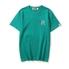Bathing Ape T-Shirt Cartoon Round Neck Summer Printed Large Size Short Sleeve Casual