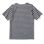Bathing Ape T-Shirt Striped Ape Head Letter Print Short-Sleeve T-shirt