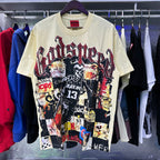 Godspeed T-shirts Basketball No. 13 Athlete Printed Cotton Crew Neck Short Sleeve Men and Women