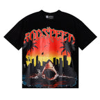Godspeed T-shirts Urban Coconut Shark Print Cotton Casual Short Sleeve Men and Women